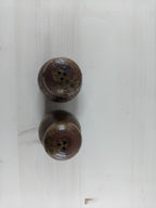 Set de salière et poivrier en grès pyrité