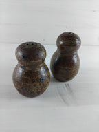 Set de salière et poivrier en grès pyrité