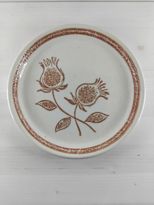 Assiette décor chardons