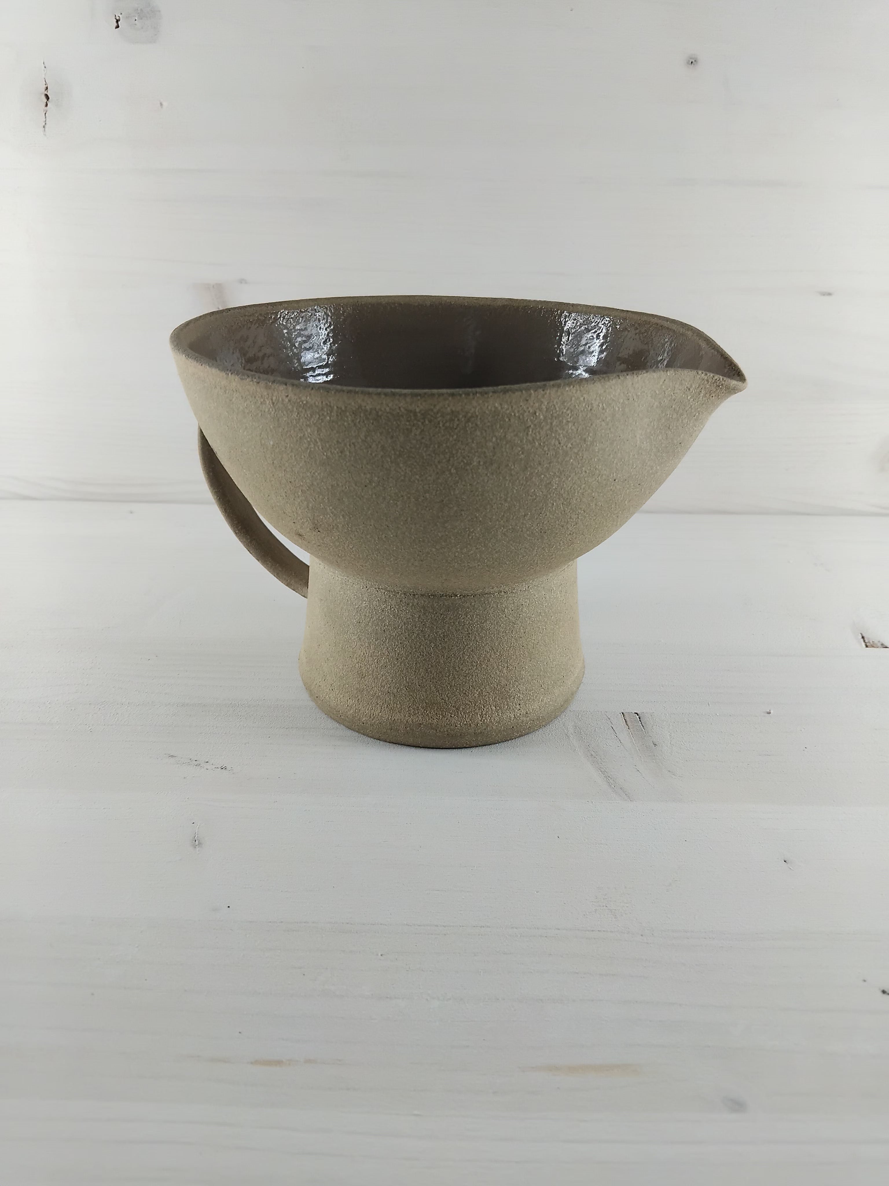 Coupe verseuse grès mid-century