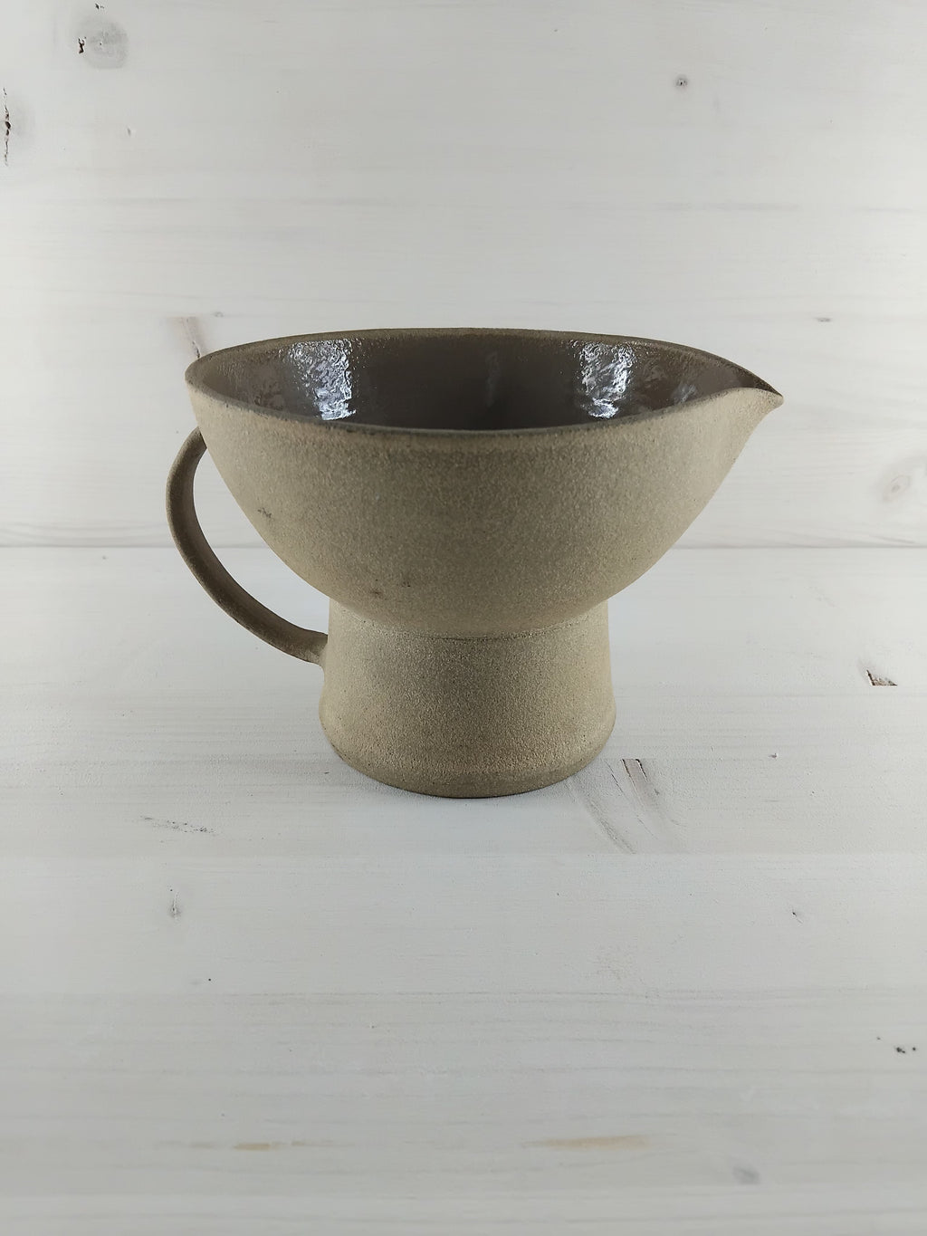 Coupe verseuse grès mid-century