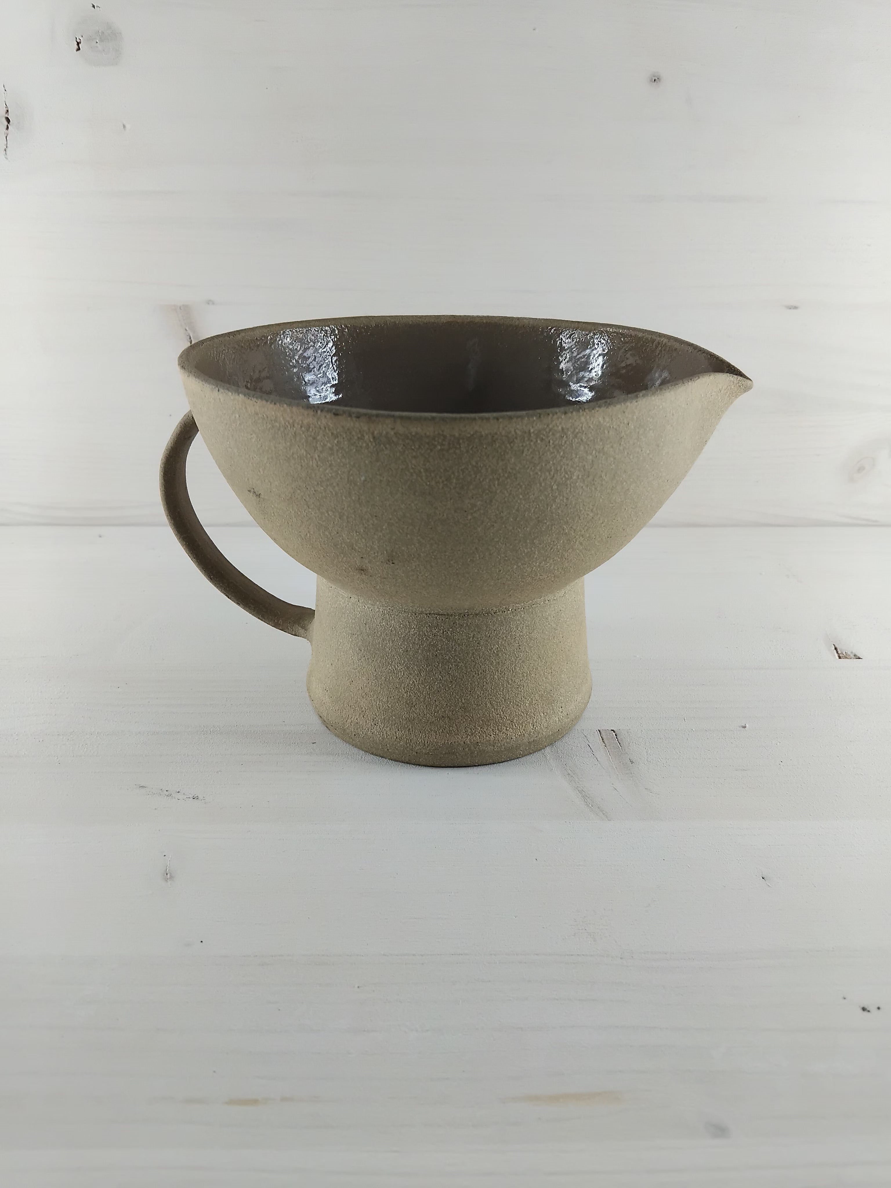 Coupe verseuse grès mid-century