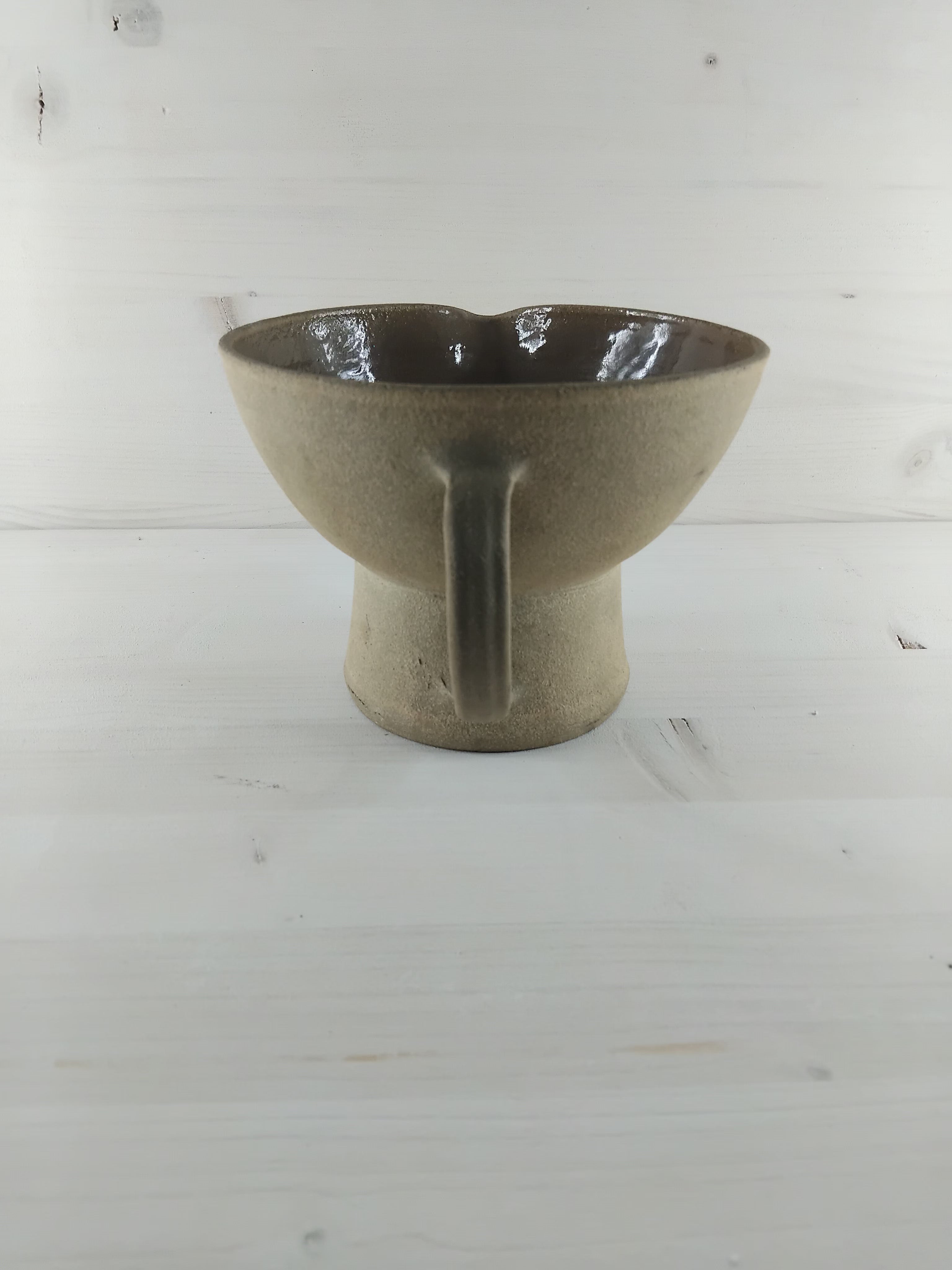Coupe verseuse grès mid-century