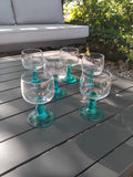 Suite de 6 verres à pied verts - Luminarc