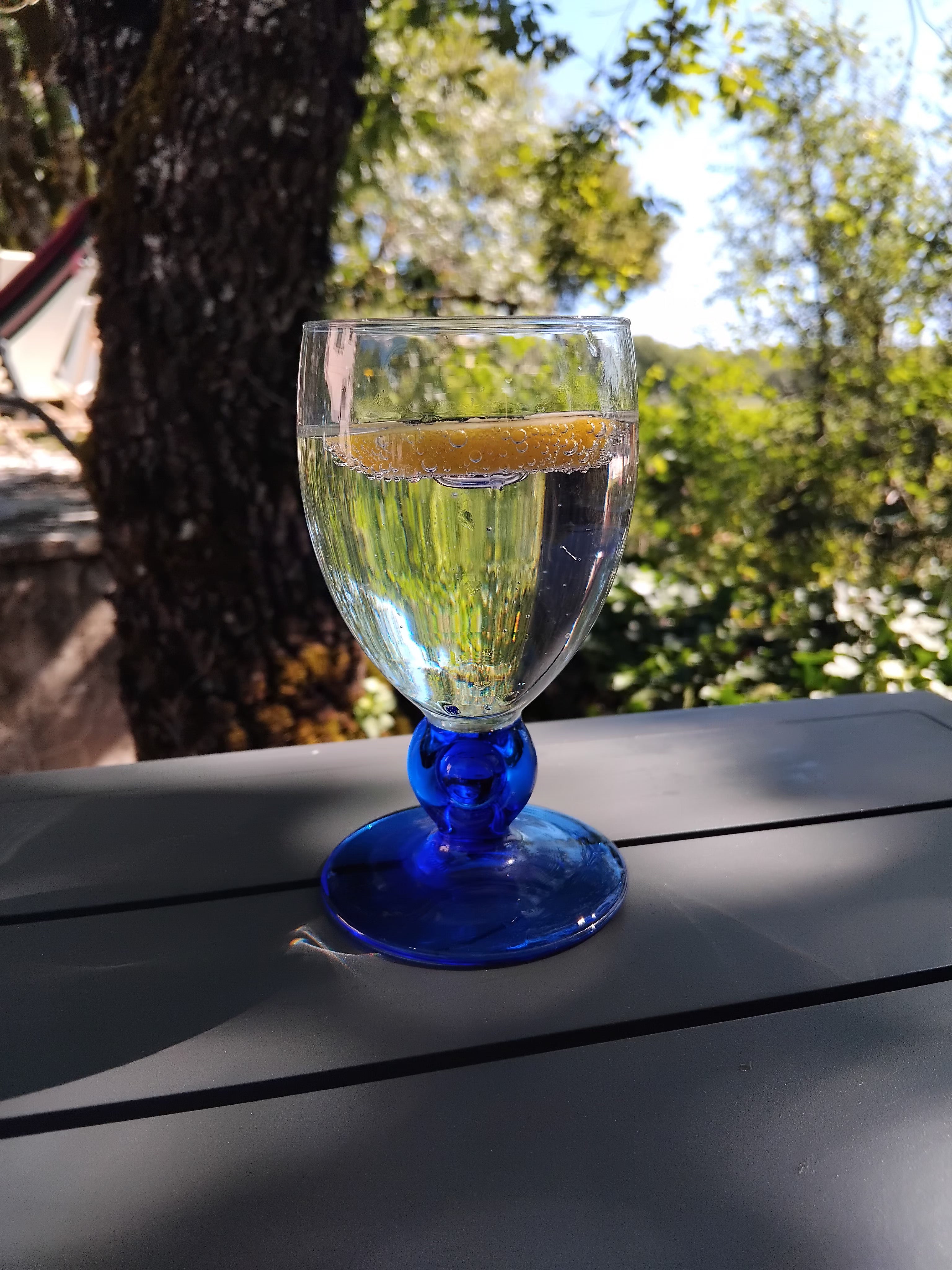 Suite de 6 verres à pied bleus Luminarc