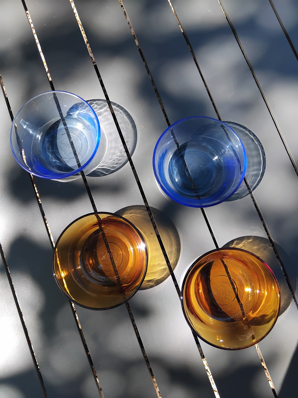 Suite de 4 raviers colorés Duralex