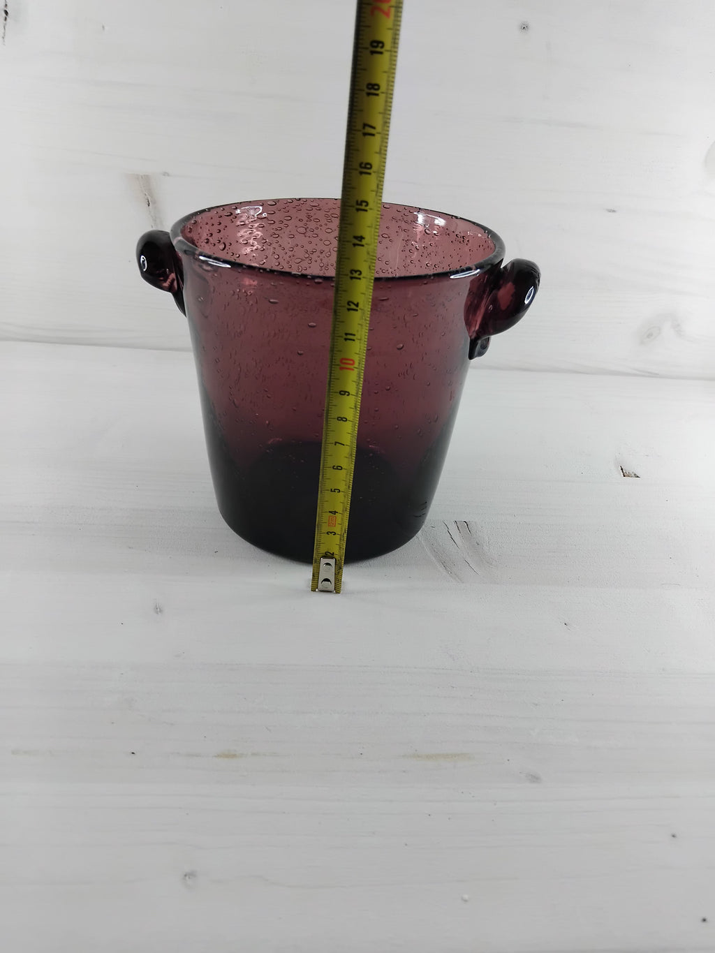 Seau à glace en verre bullé BIOT