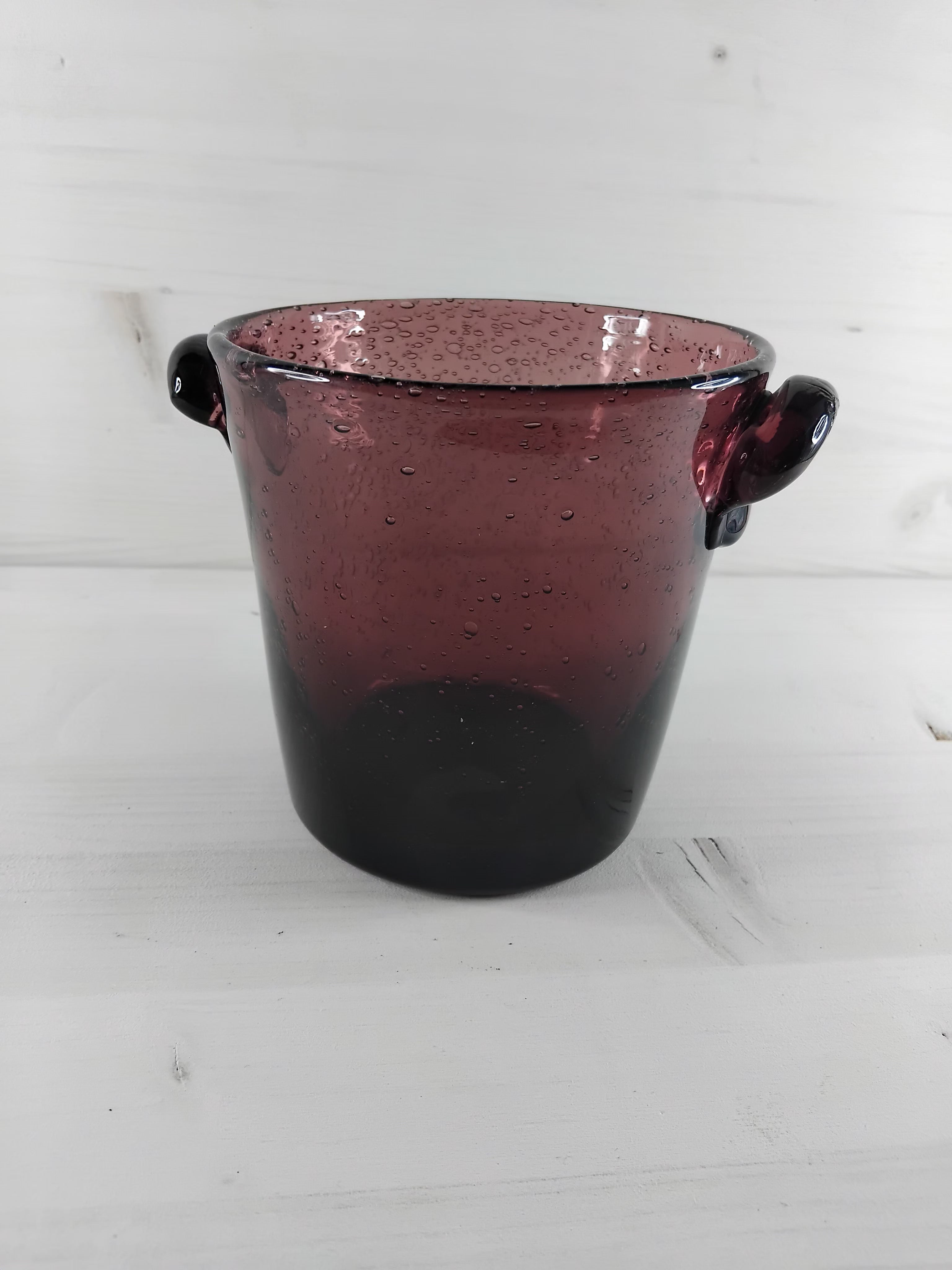 Seau à glace en verre bullé BIOT