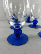 Suite de 6 verres à pied bleus Luminarc