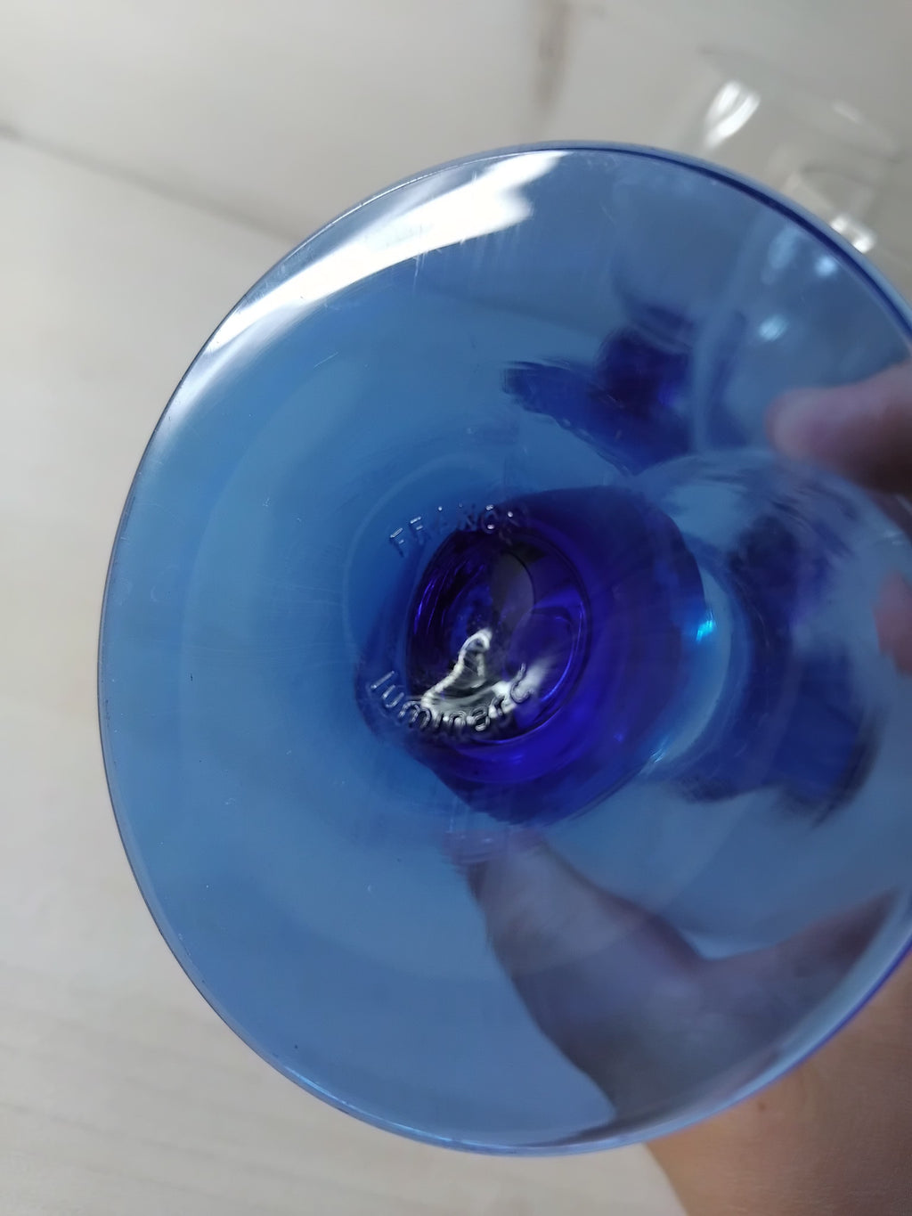 Suite de 6 verres à pied bleus Luminarc