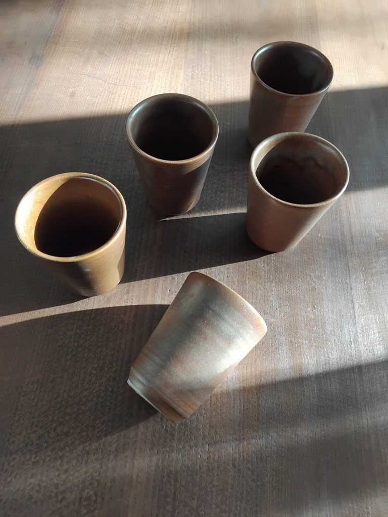 gobelets grès digoin bohème brocante